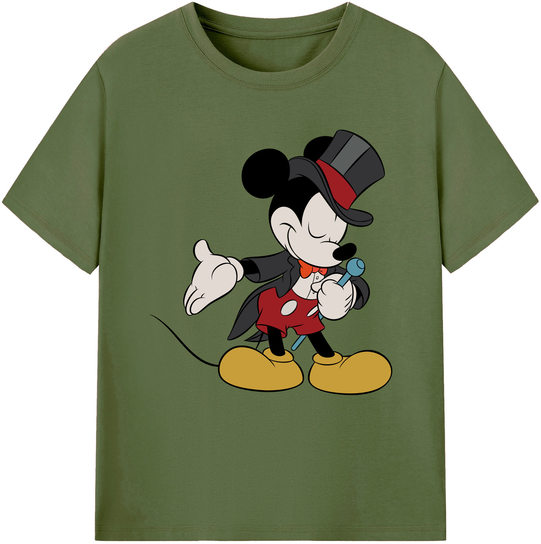 （画像用） ミッキーマウス Mickey Mouse 綿100％半袖Tシャツ（フロントプリント）
